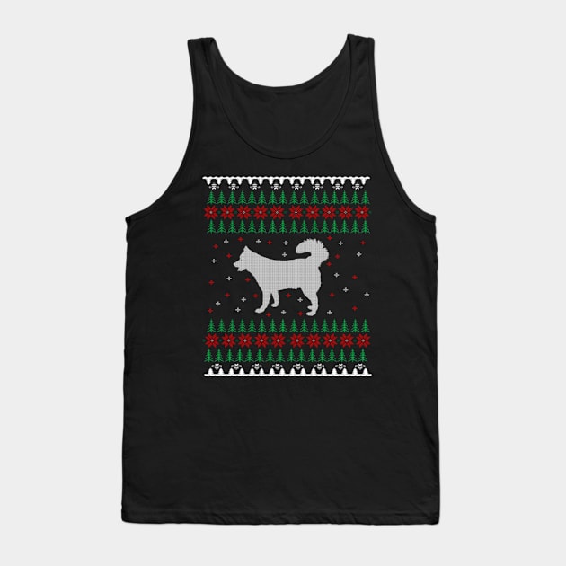 Husky Ugly Christmas Sweater Gift For Dog Lover Tank Top by uglygiftideas